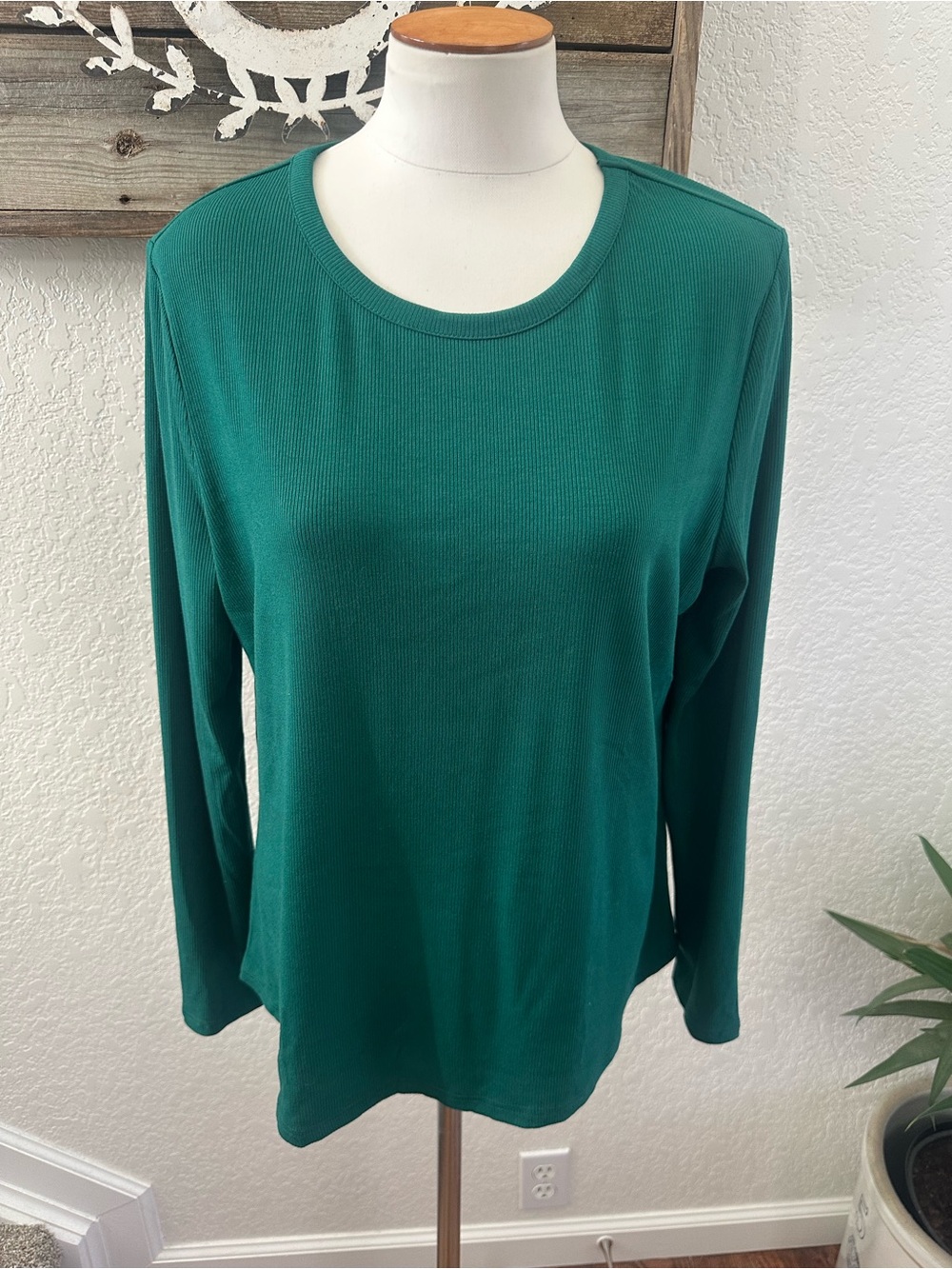 Stitch‎ fix Gilli Chelsea green ribbed knit long sleeve tee shirt size 1X NWT